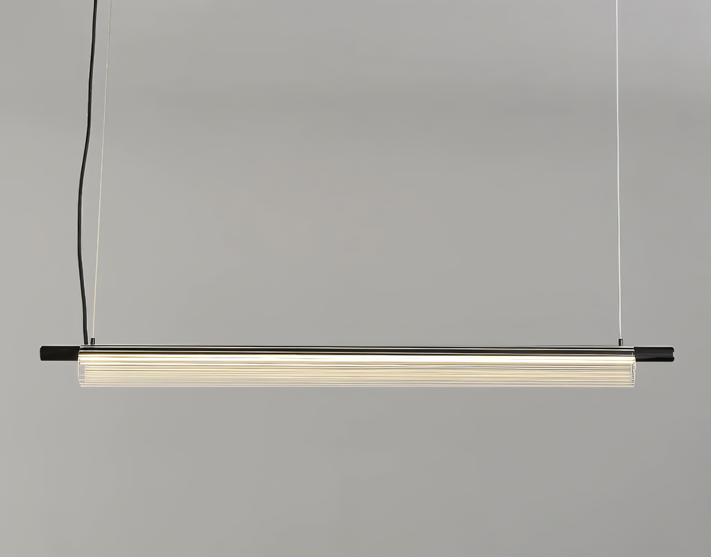 Sophisticated Black Metalic LED Lighting Fixture for Offices