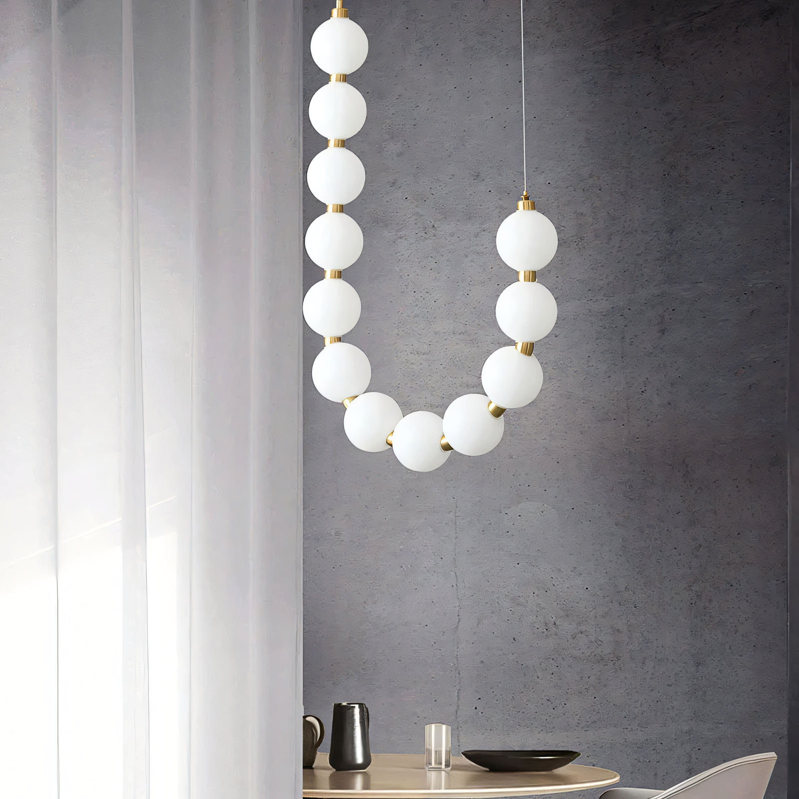 Luxurious frosted glass contemporary stair chandelier