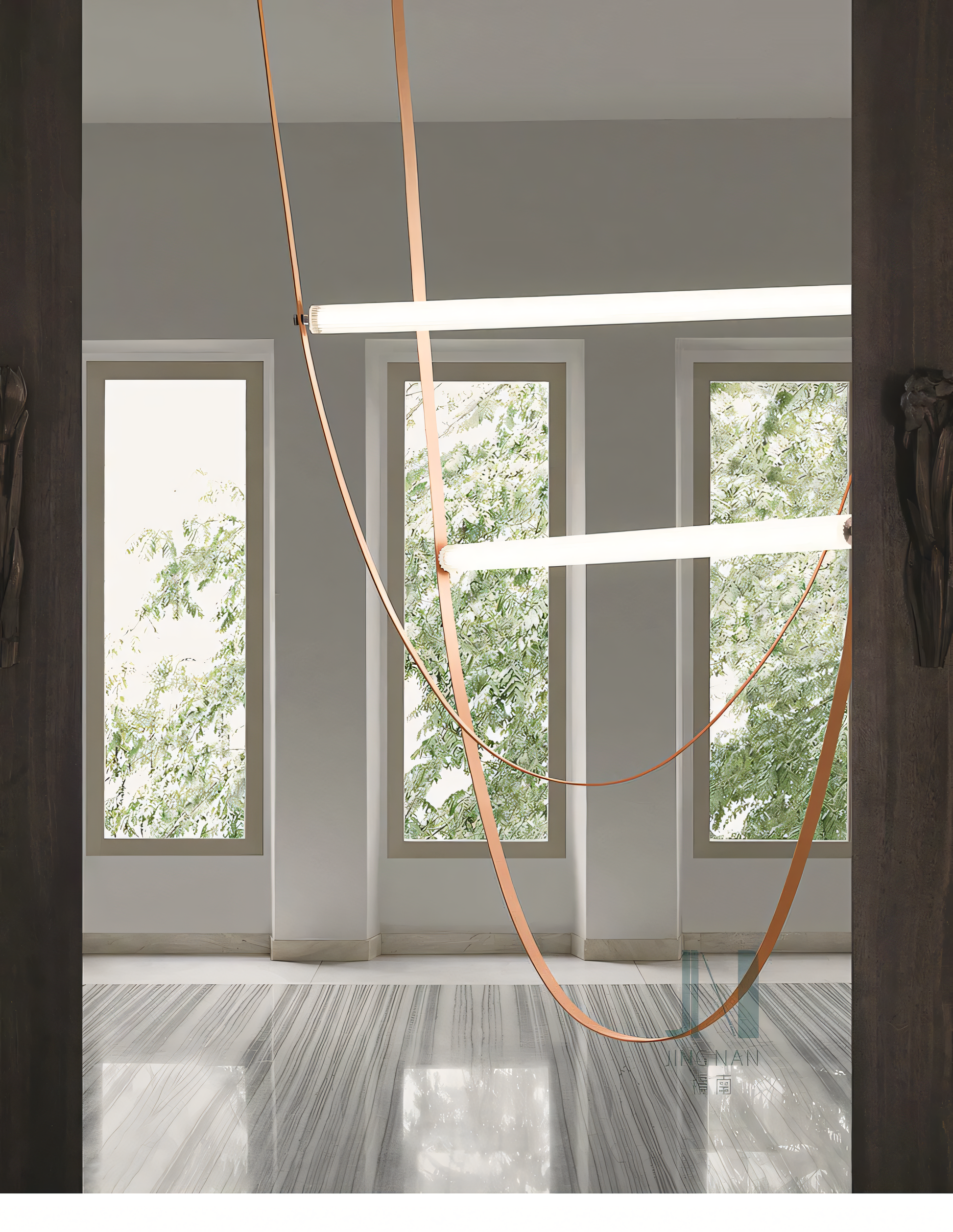 Modern Acrylic Chandelier Design: Seamless integration with diverse interior styles.