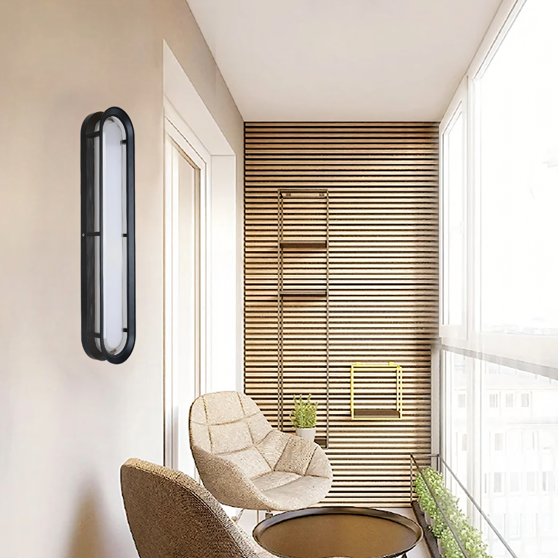 Timeless Luminous Connection, Ellipse Glow 24 Facade Wall Light