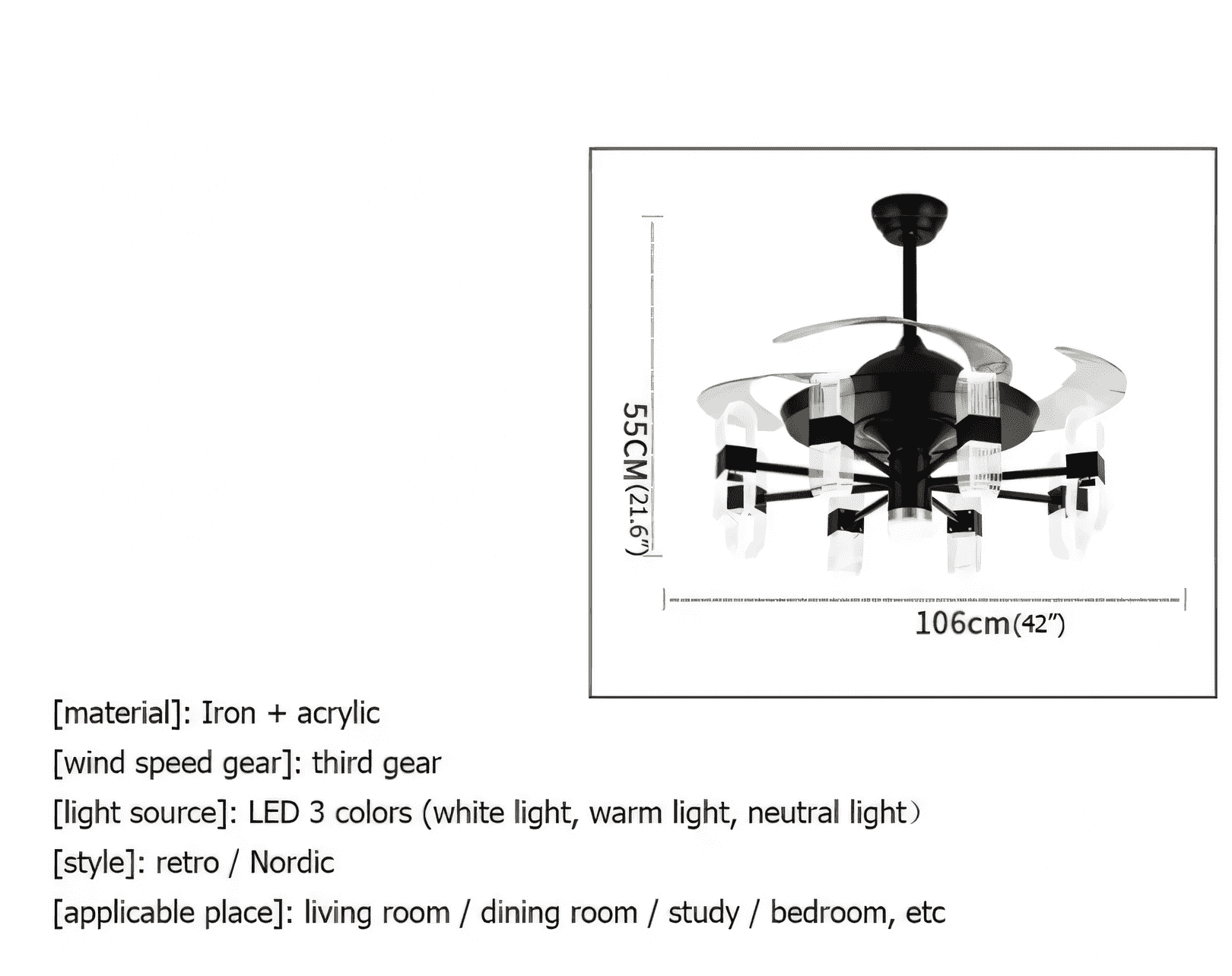 Starburst crystal ceiling fan, a fusion of style and function