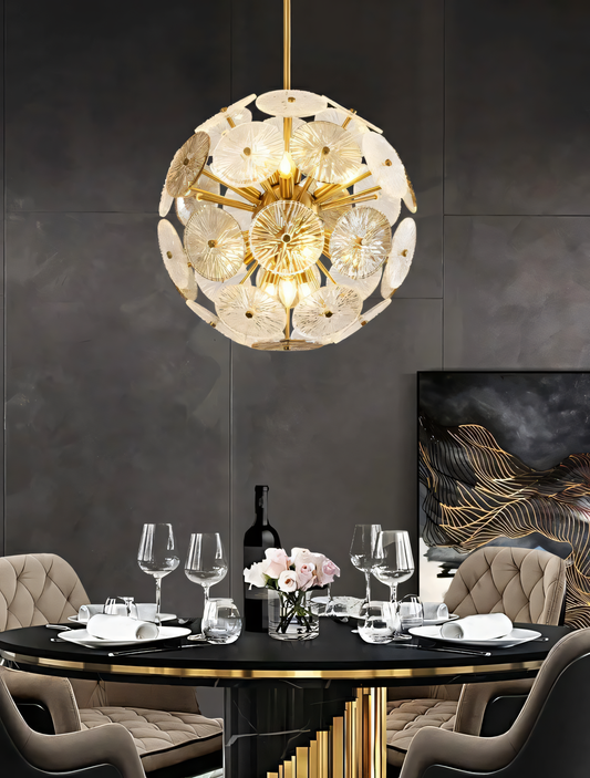 600 MM Crystal Gold Glass Chandelier Hanging Lamp