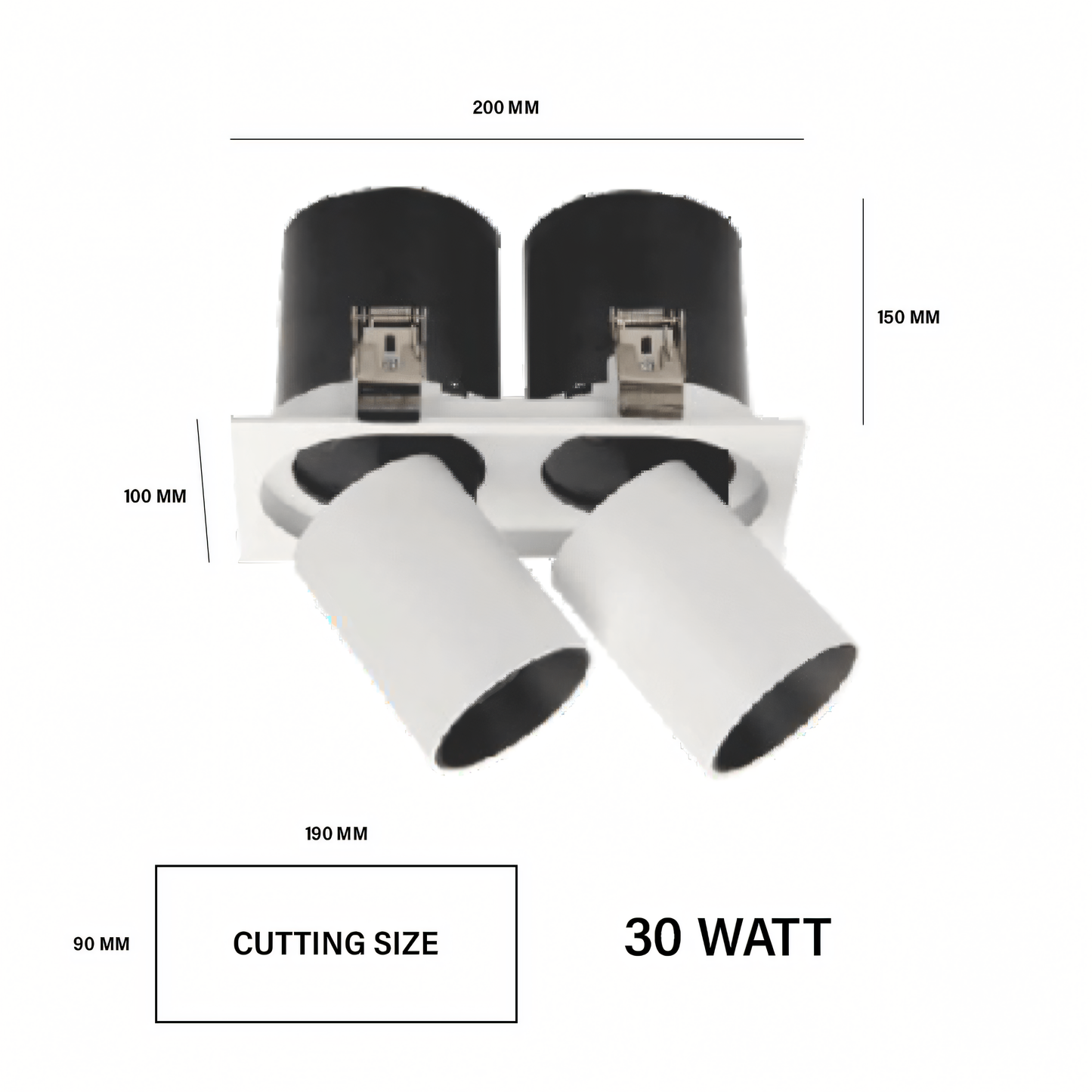 Adjustable Double Full Recessed COB Spotlight