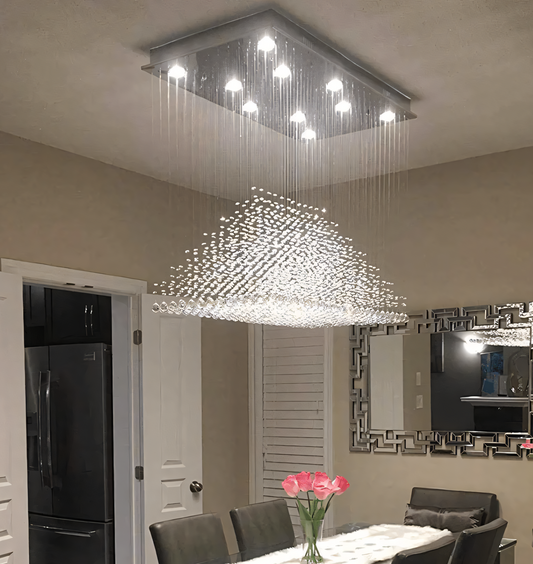 Pyramid Raindrop Crystal Chandelier