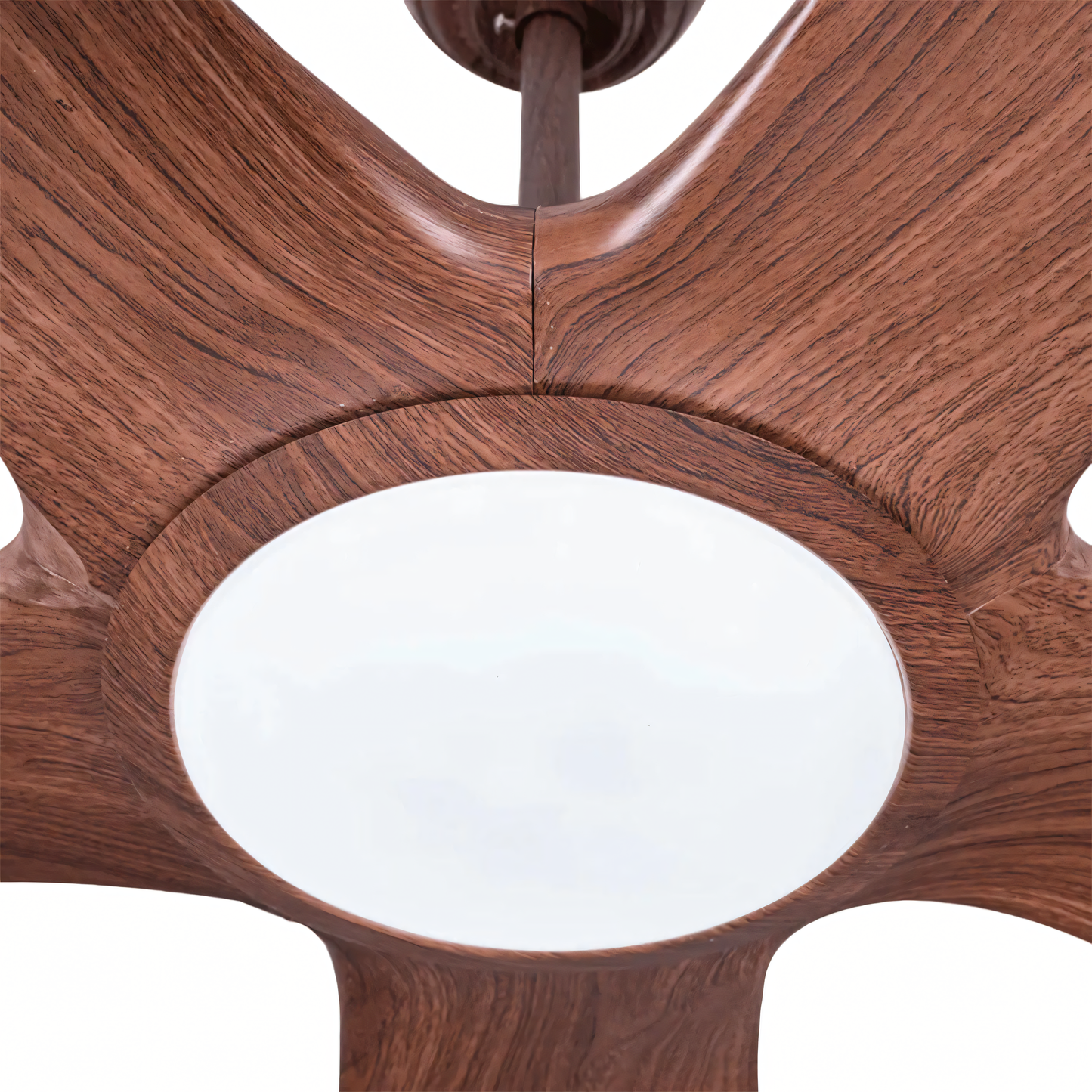 Timber chandelier fan, a cozy woodland retreat