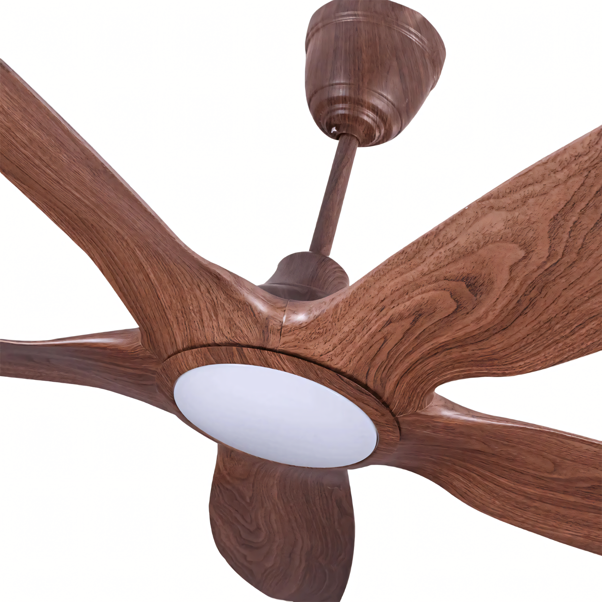 Adjustable timber ceiling fan with remote control