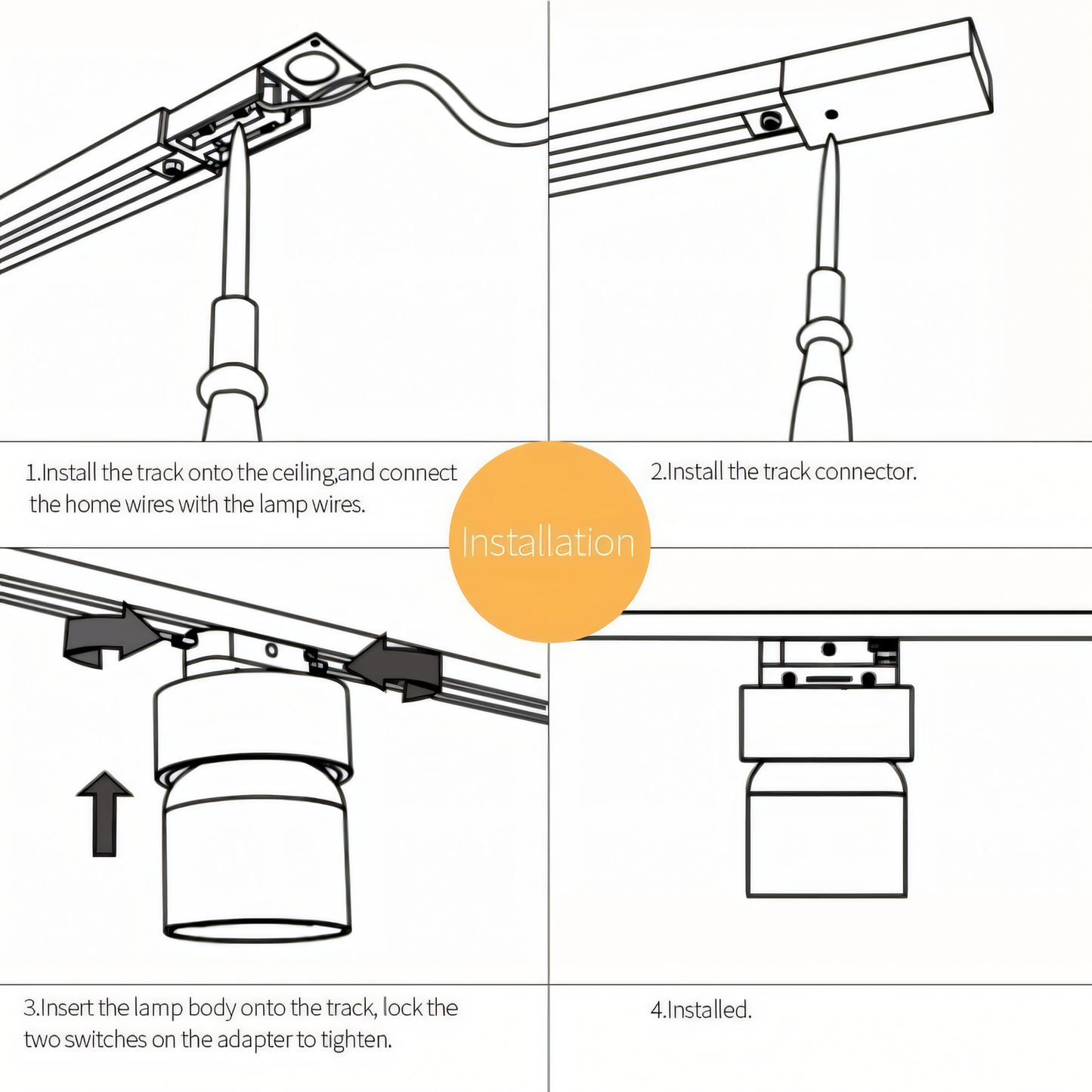 Track Light 360° Adjustable COB Spotlight