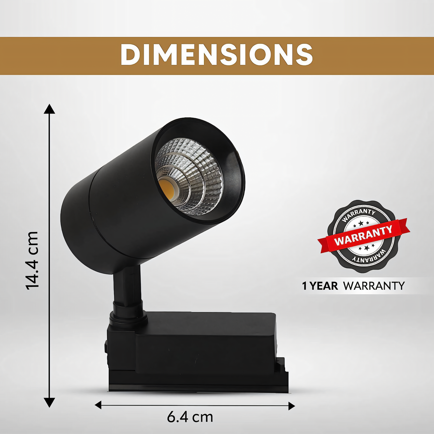 Track Light Cylindrical LED COB Spotlight