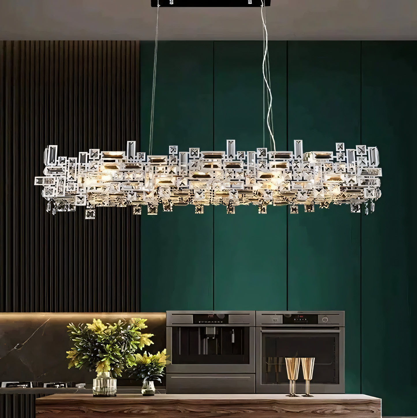 Beautiful Dazzling Growlers Bergy Crystal Chandelier