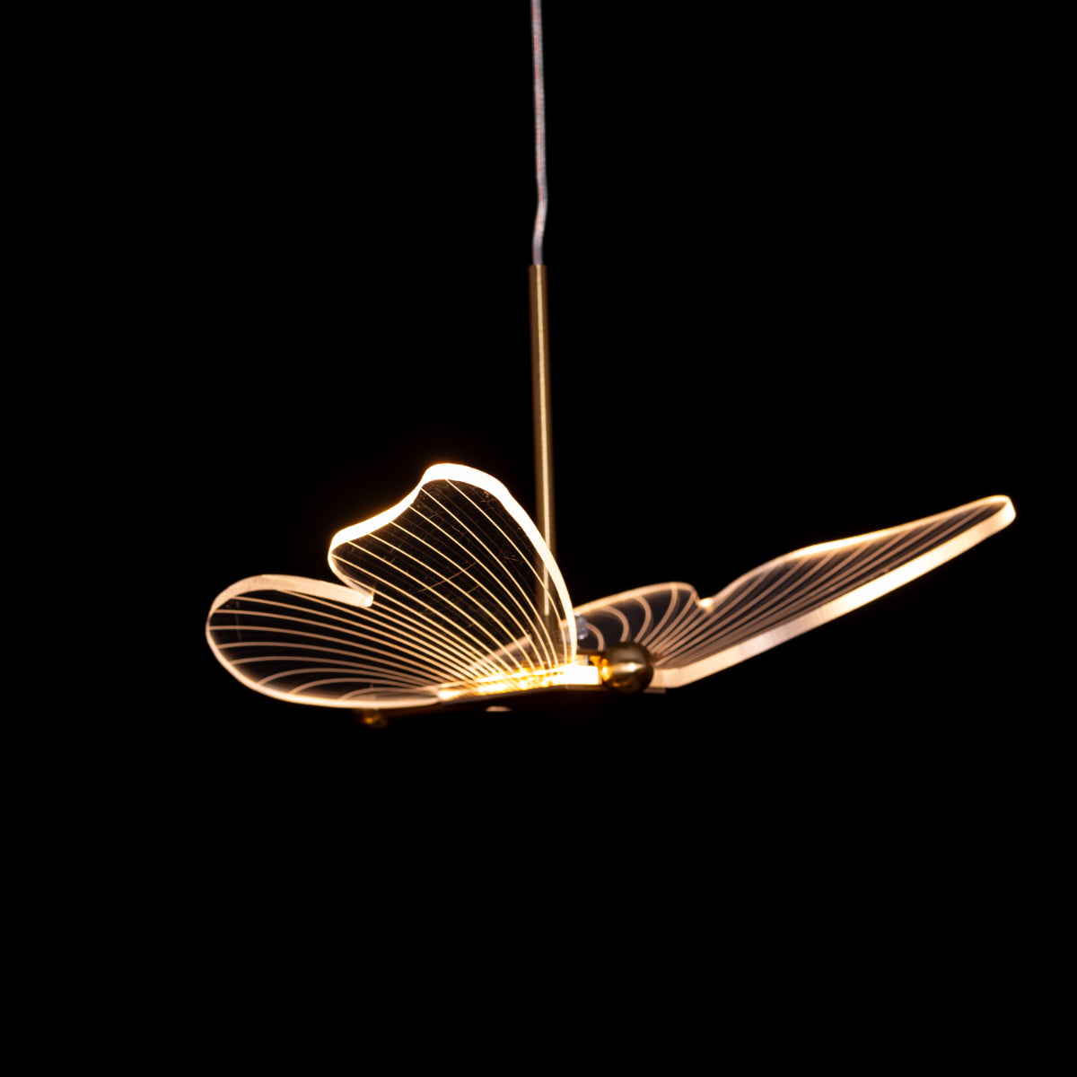 Butterfly Kisses (Medium, Gold, Dimmable LED with Remote Control) Chandelier