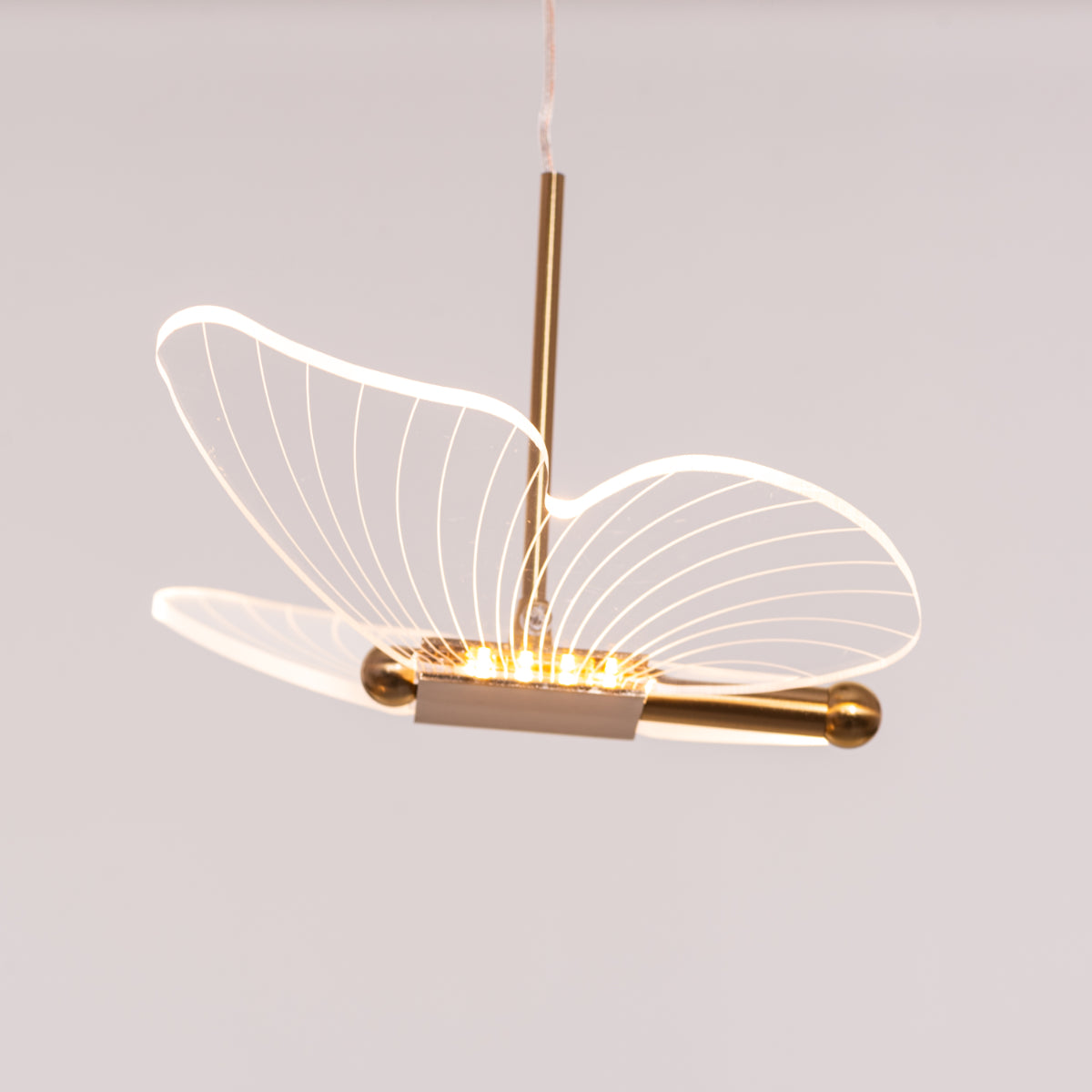 Butterfly Kisses (Medium, Gold, Dimmable LED with Remote Control) Chandelier