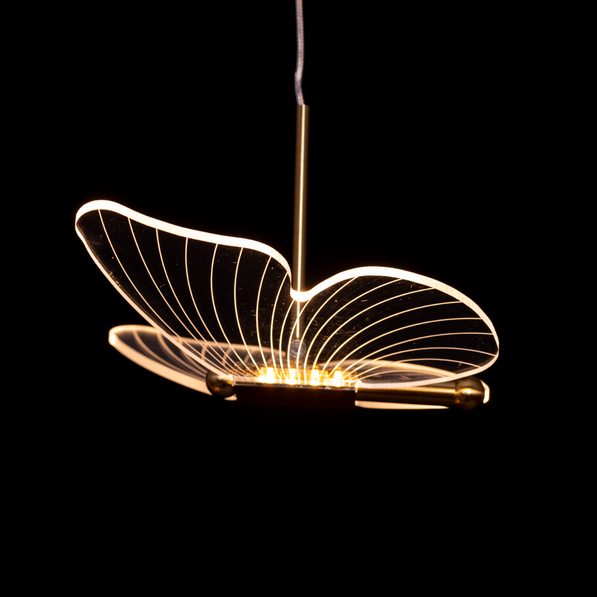 Butterfly Kisses (Medium, Gold, Dimmable LED with Remote Control) Chandelier