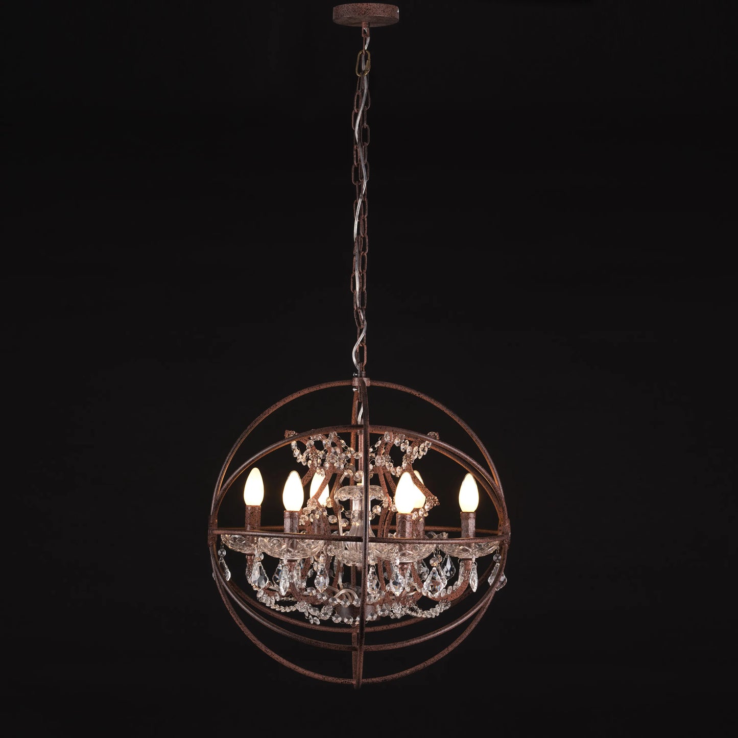 Moonlight Rendezvous Crystal Chandelier with intricate design