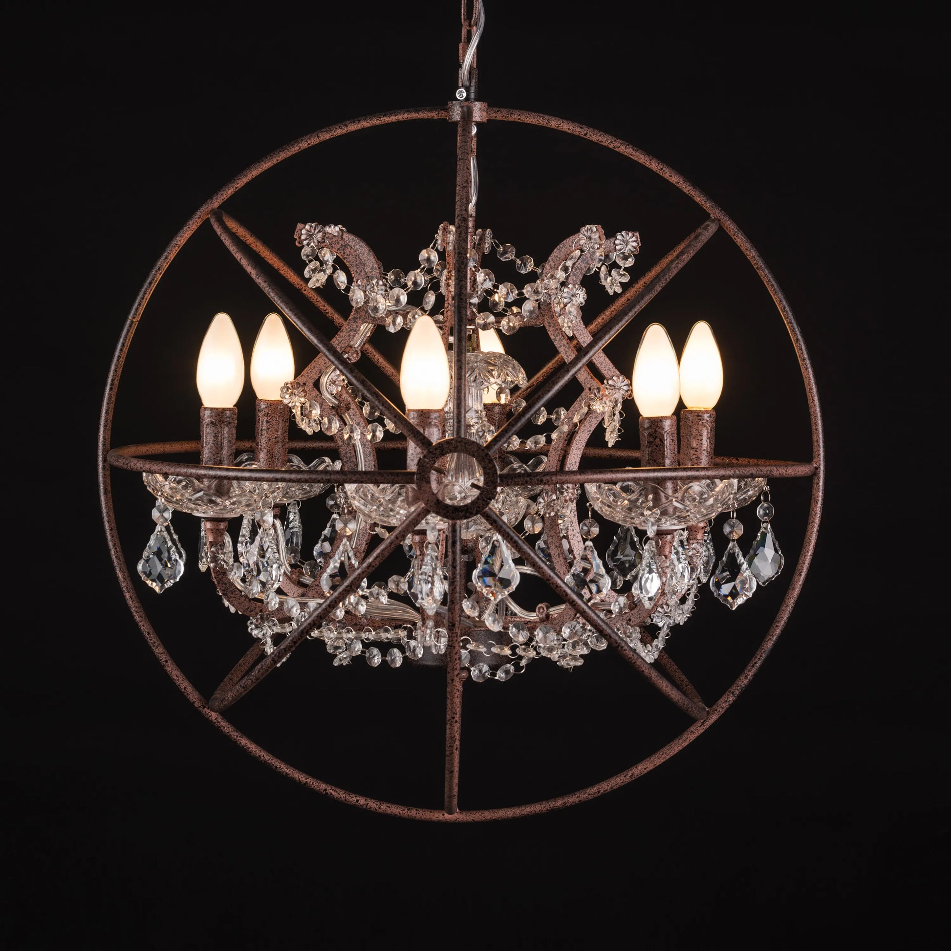 Moonlight Rendezvous Crystal Chandelier with intricate design