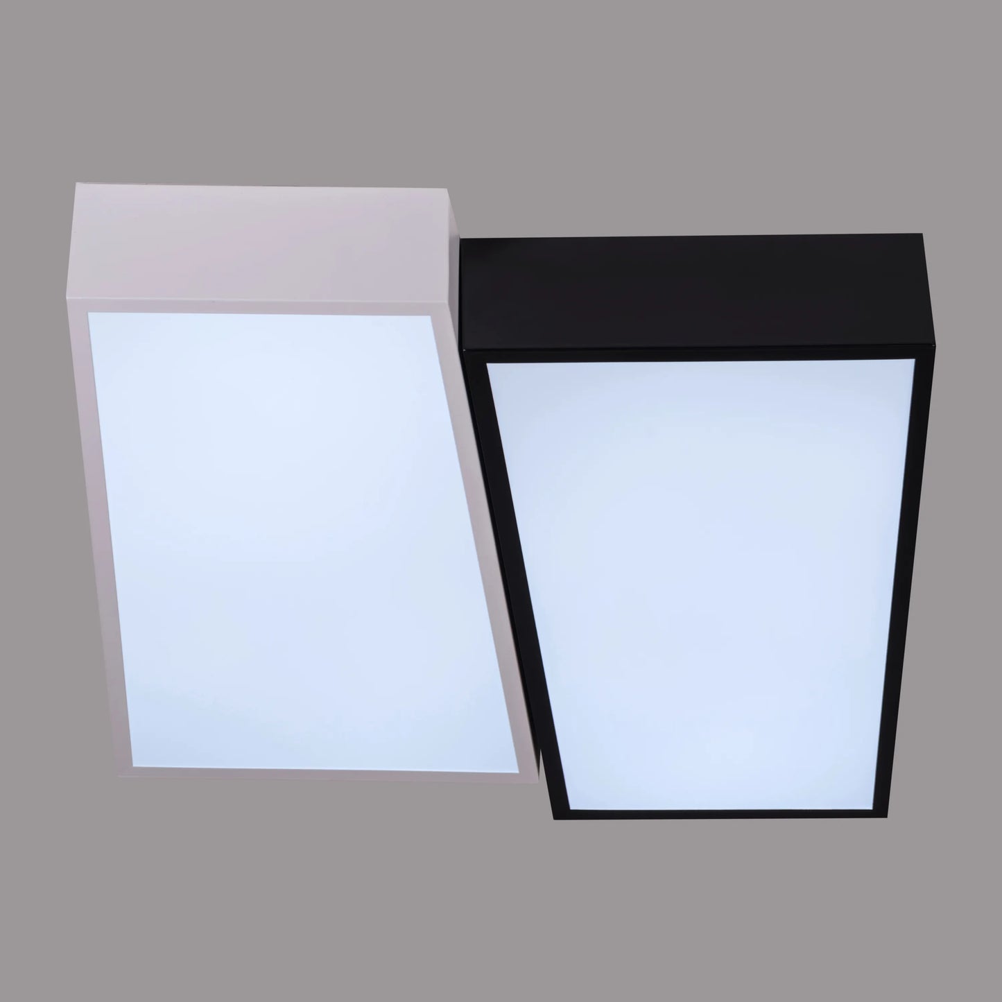 Double Trouble (Black, White, Dimmable LED With Remote Control) Ceiling Light