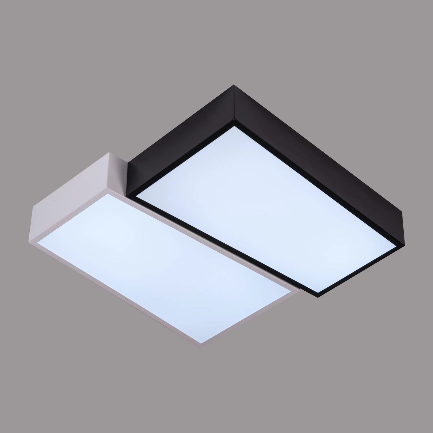 Double Trouble (Black, White, Dimmable LED With Remote Control) Ceiling Light