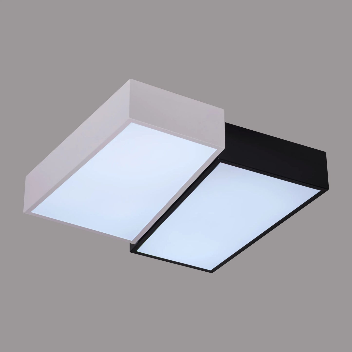 Double Trouble (Black, White, Dimmable LED With Remote Control) Ceiling Light