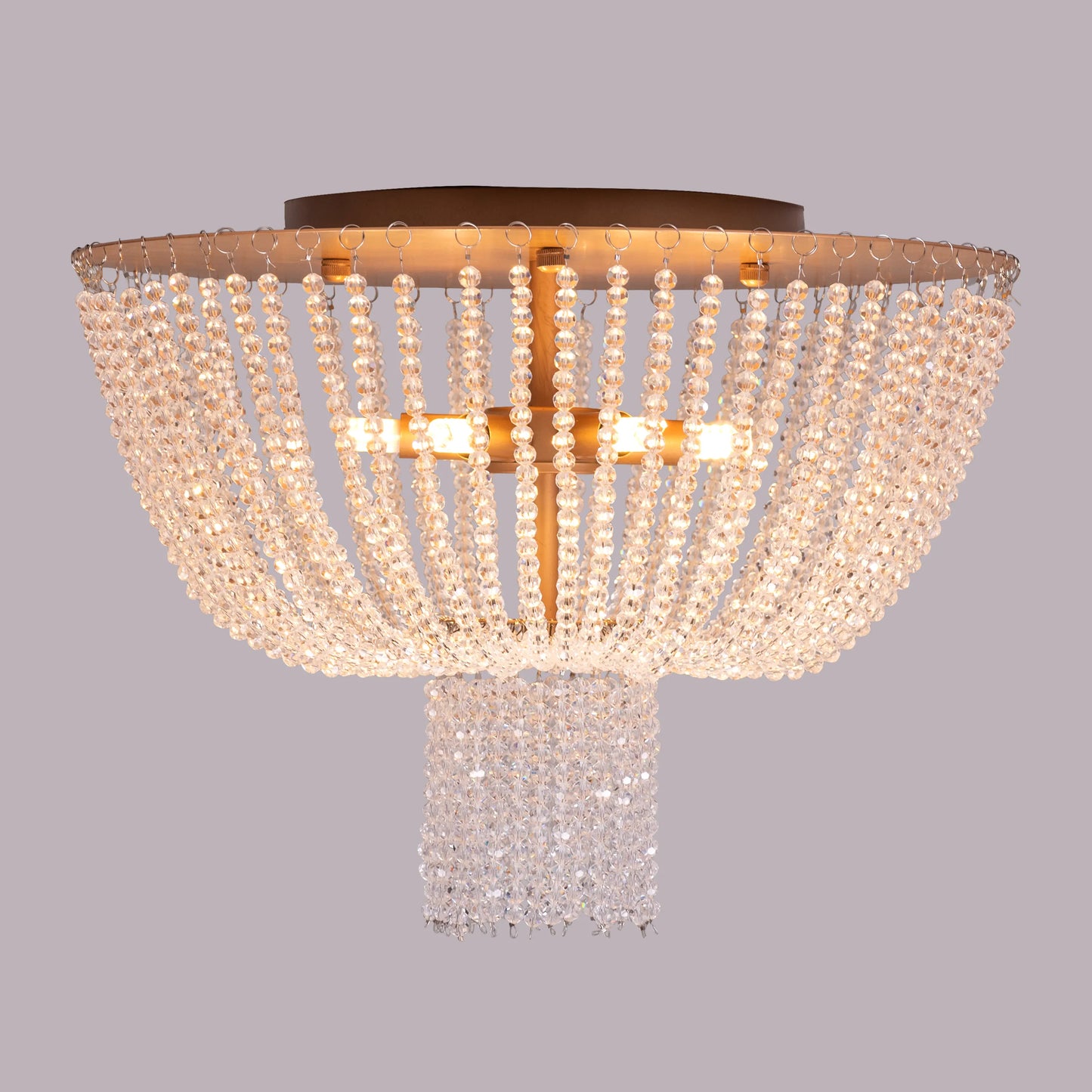 Warm Embrace (Gold) Crystal Ceiling Light