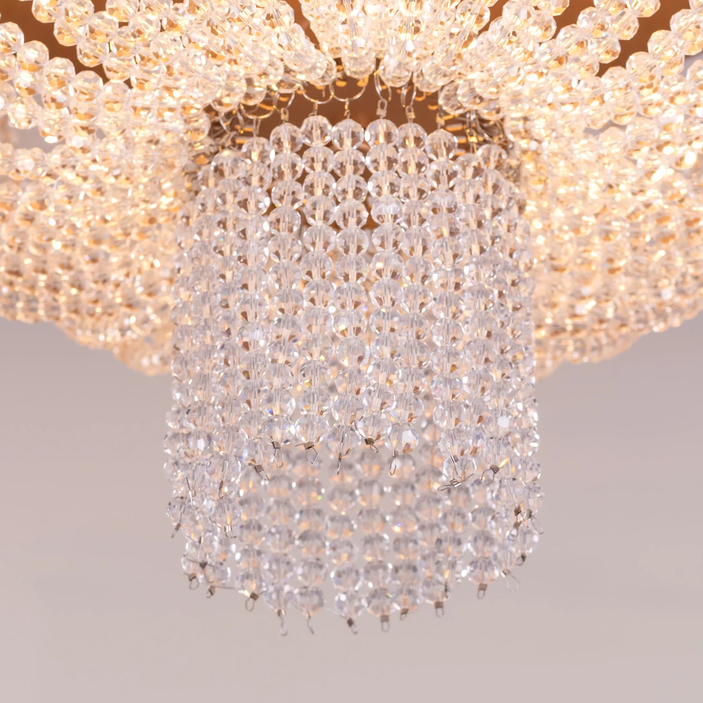 Warm Embrace (Gold) Crystal Ceiling Light