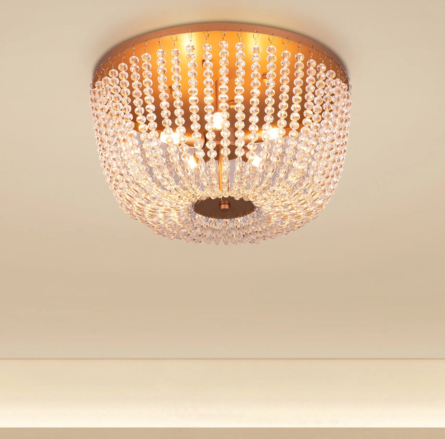 Embraced (Gold) Crystal Ceiling Light