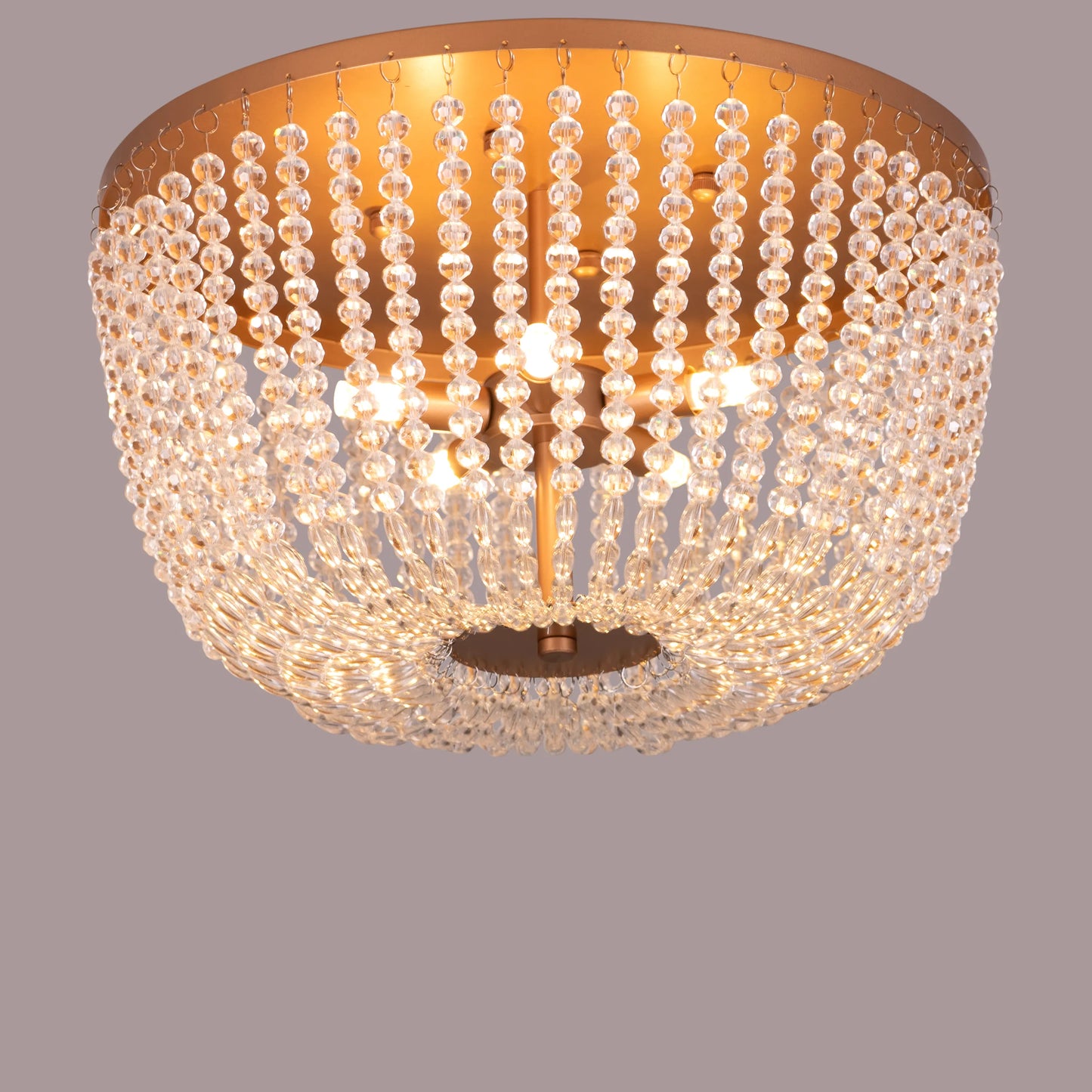 Embraced (Gold) Crystal Ceiling Light