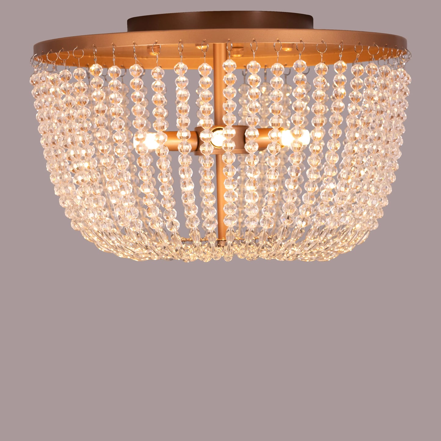 Embraced (Gold) Crystal Ceiling Light