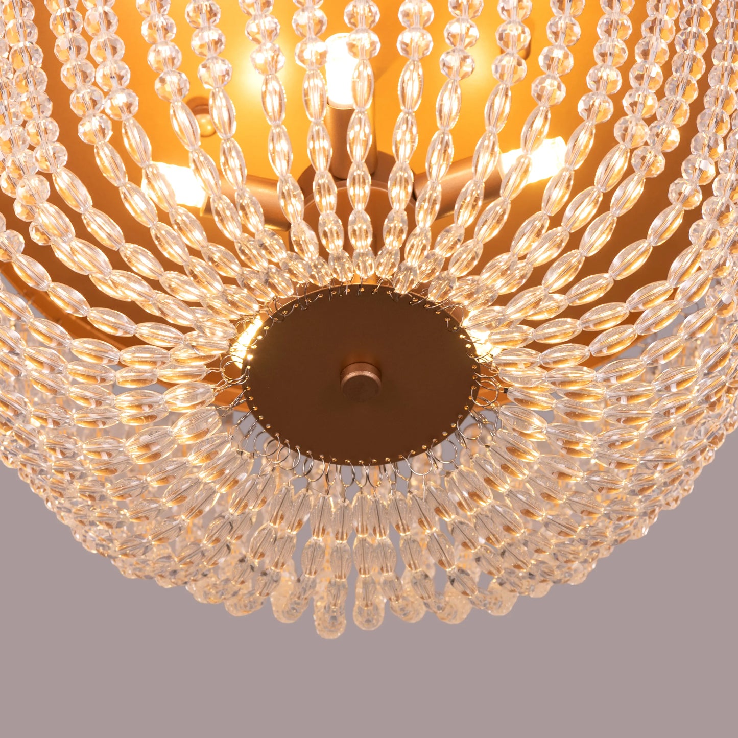 Embraced (Gold) Crystal Ceiling Light