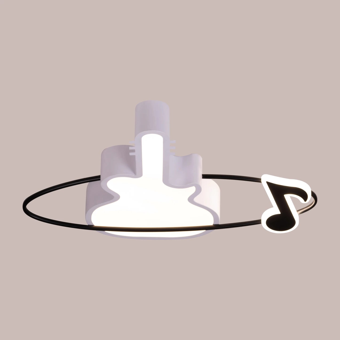 Coco white dimmable LED ceiling light for kids' rooms