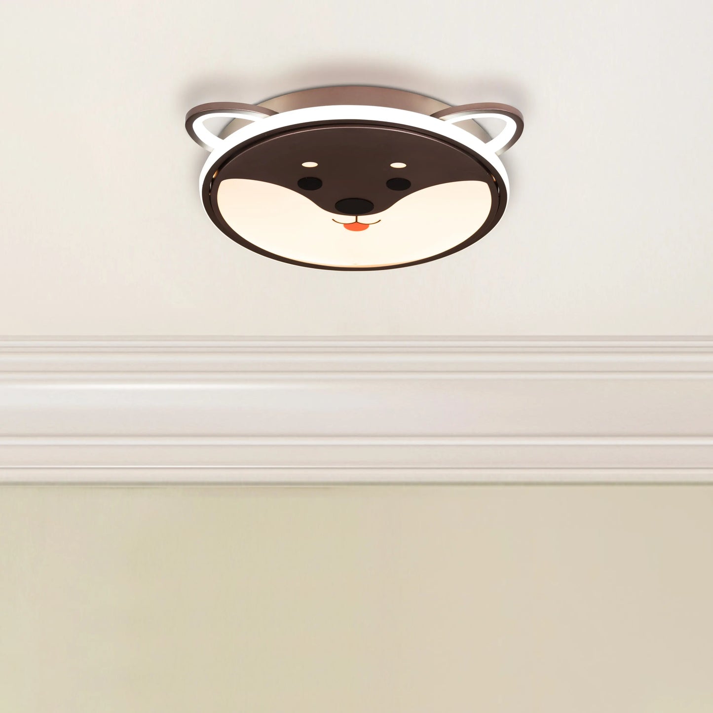 Baloo The Bear (Brown, Built-In LED with Remote Control) Kid's Room Ceiling Light