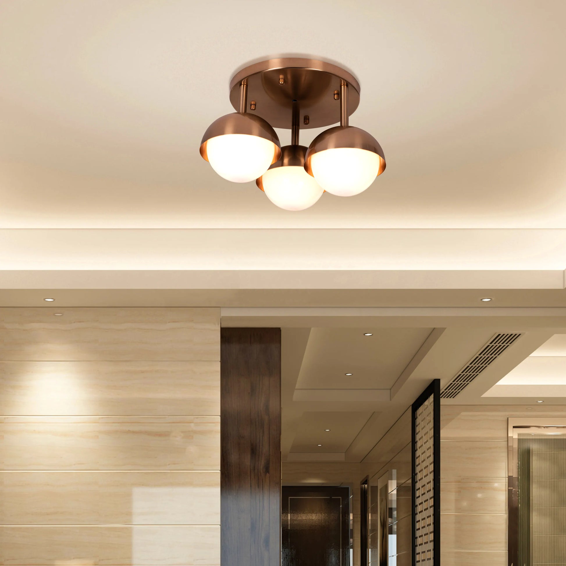 Party Favor ceiling light with luxurious gold finish.