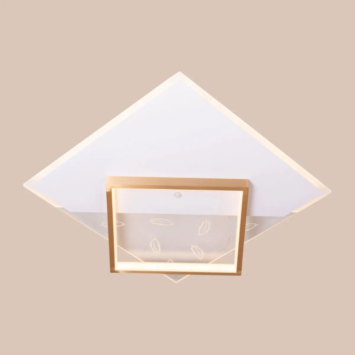 Middle Of Never gold dimmable LED ceiling light with remote