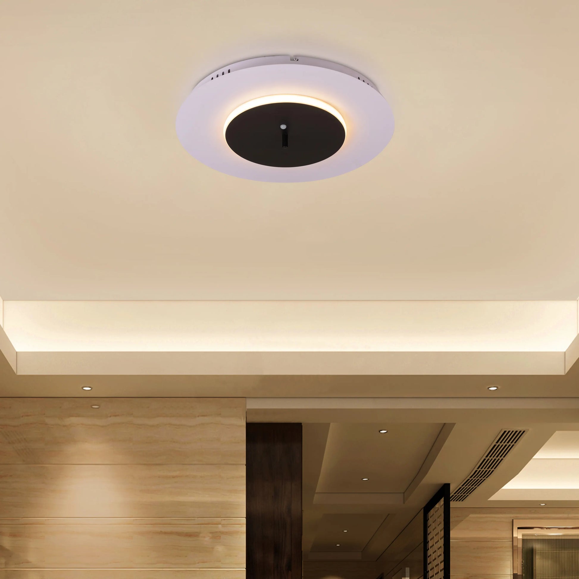 Turn The Corner white dimmable LED ceiling light with remote