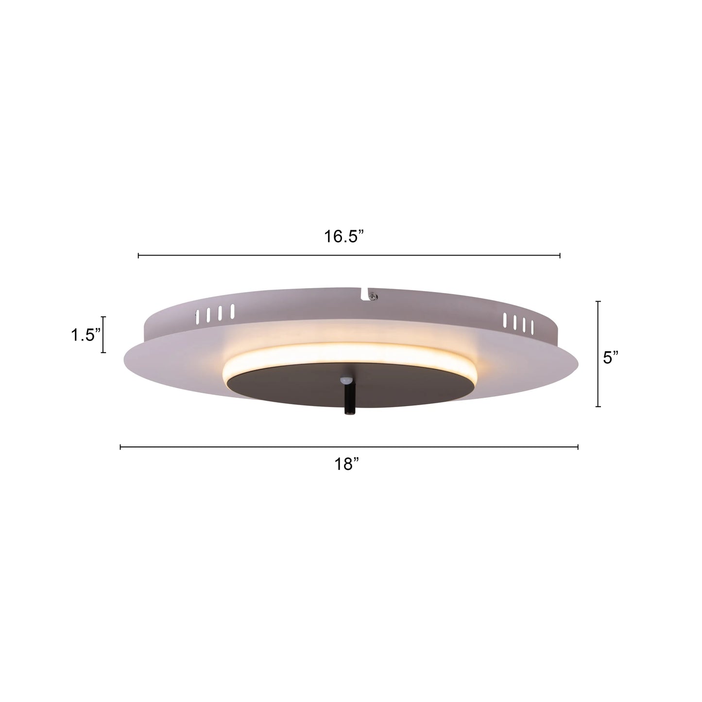 Turn The Corner white dimmable LED ceiling light with remote