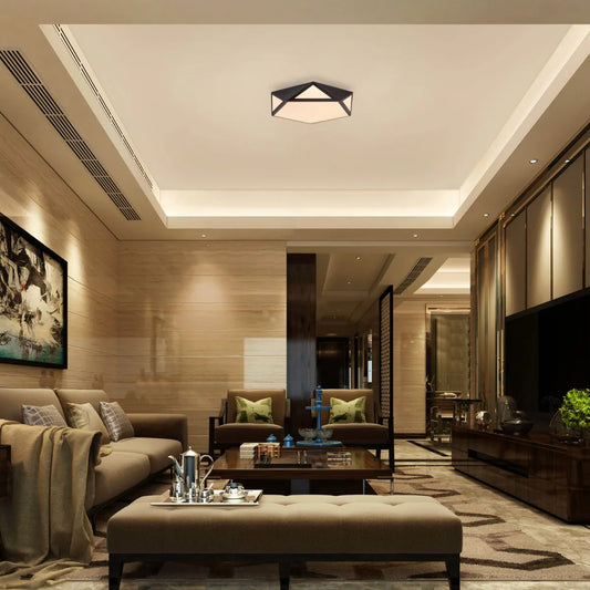 Give A Little Ceiling Light in sleek black design with 3-color LED functionality