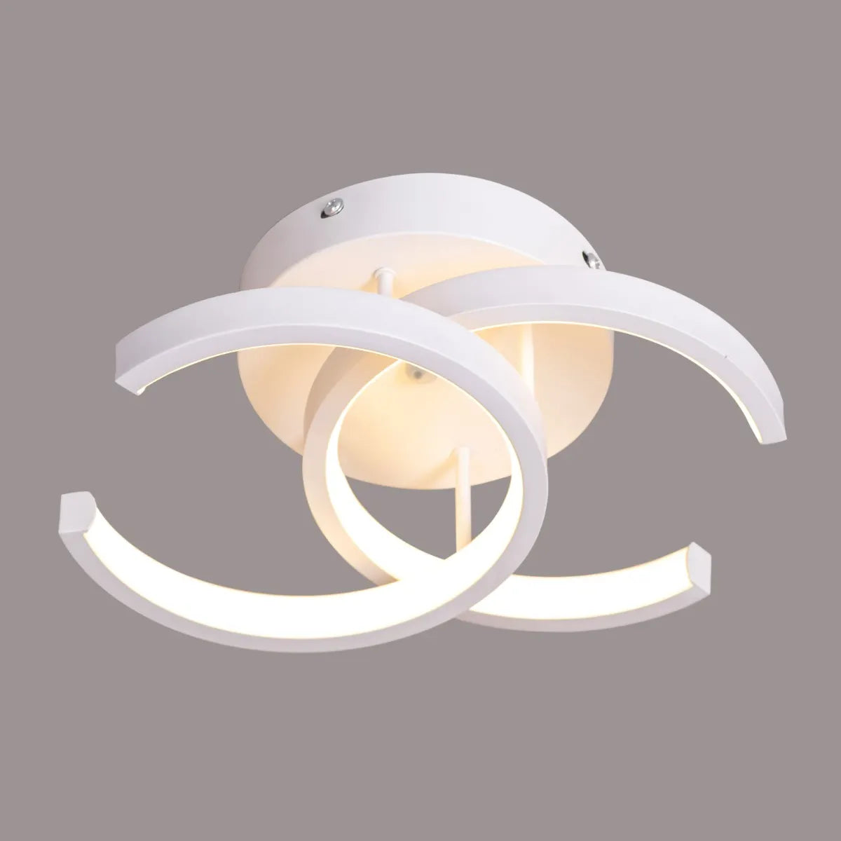 Modern ceiling light with customizable lighting options.