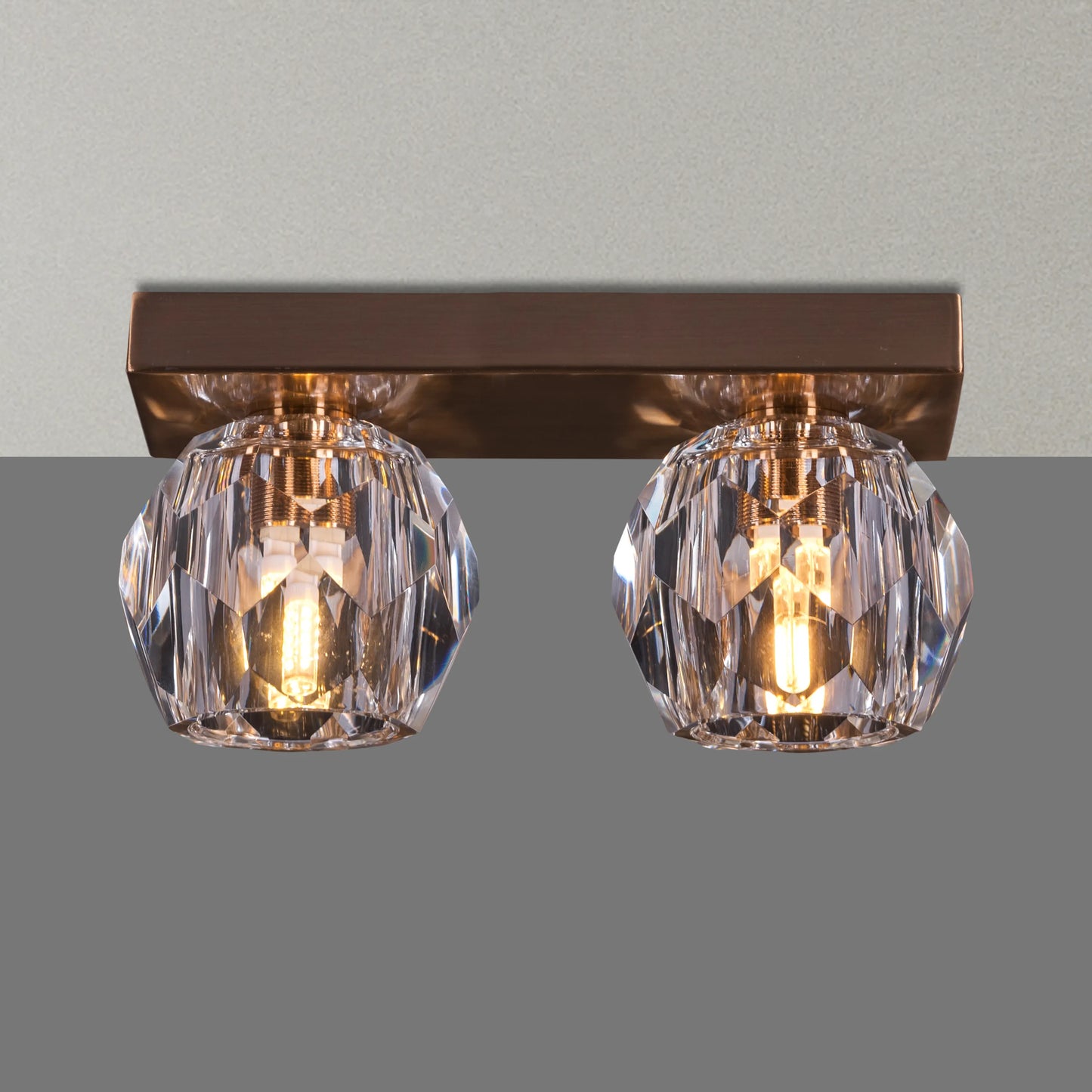 White Diamond (Gold, Double) Ceiling Light