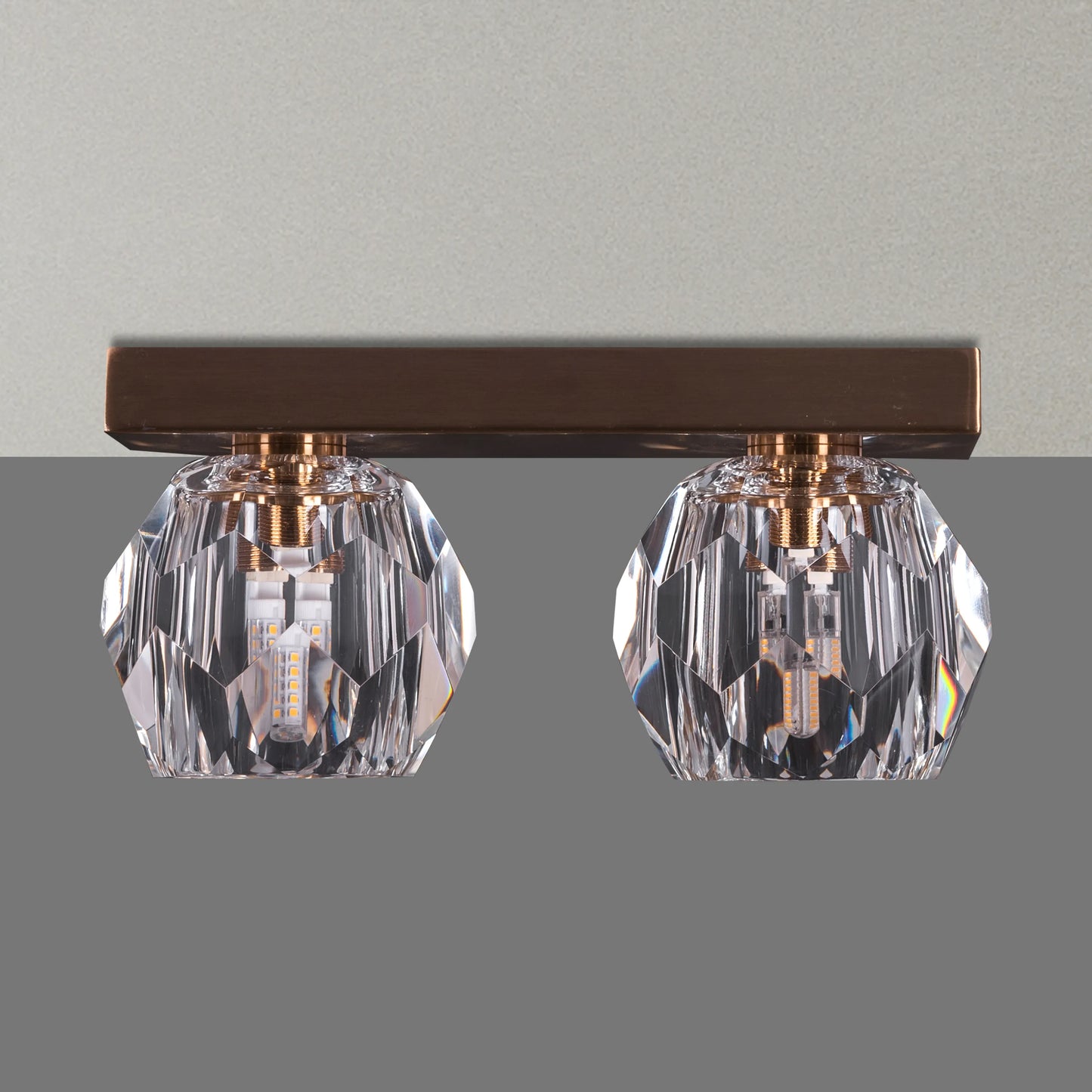 White Diamond (Gold, Double) Ceiling Light