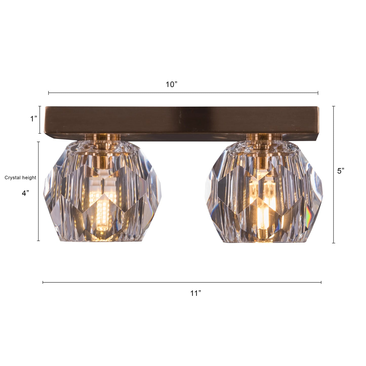 White Diamond (Gold, Double) Ceiling Light