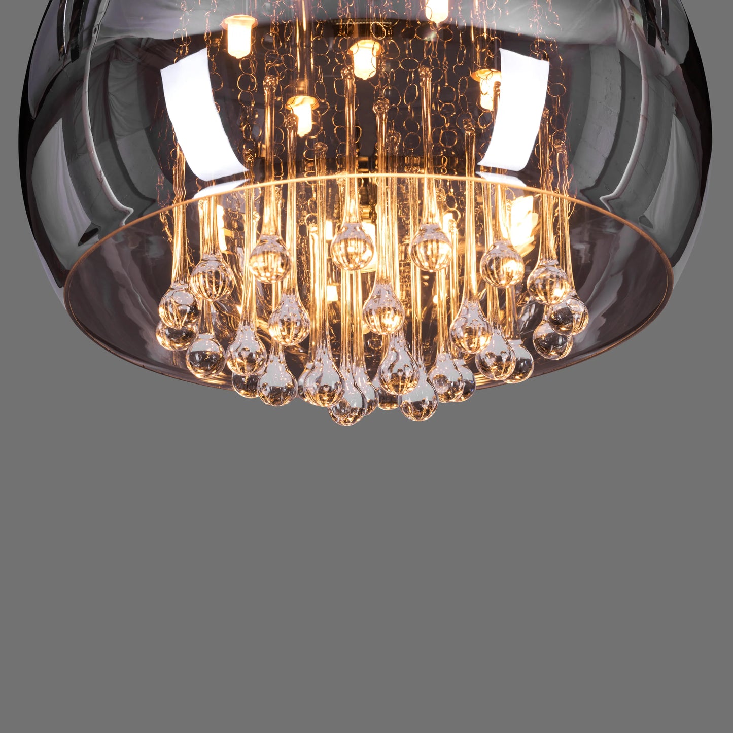 Crystal ceiling light for sophisticated interiors.