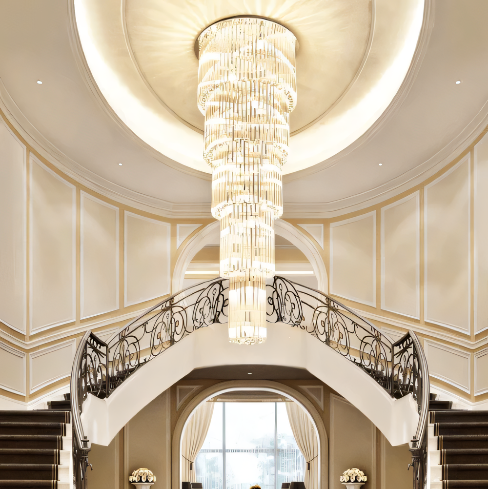 Deliciae Luxury Long Crystal Chandelier