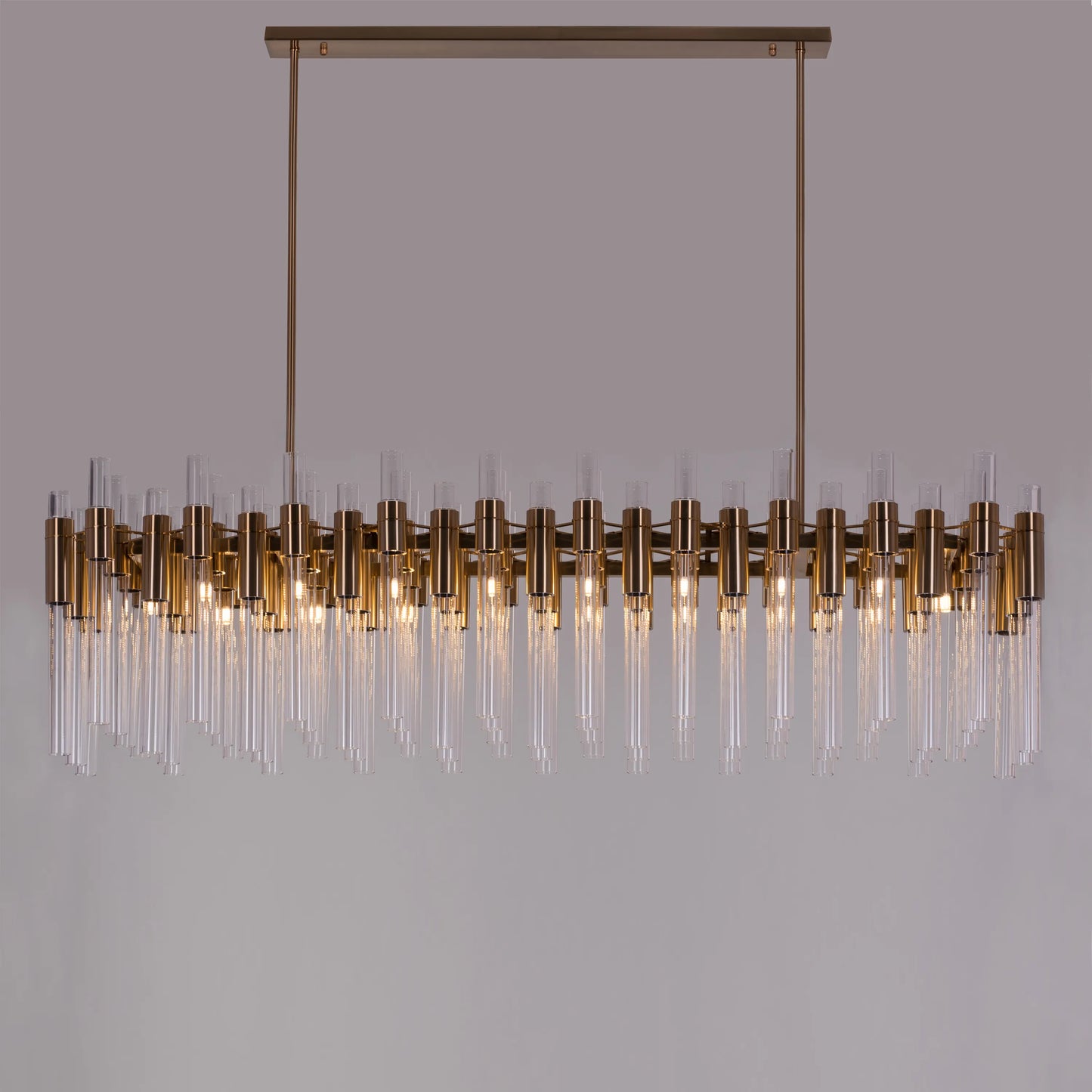 Married In Milan Grand Gold Glass Tube Chandelier