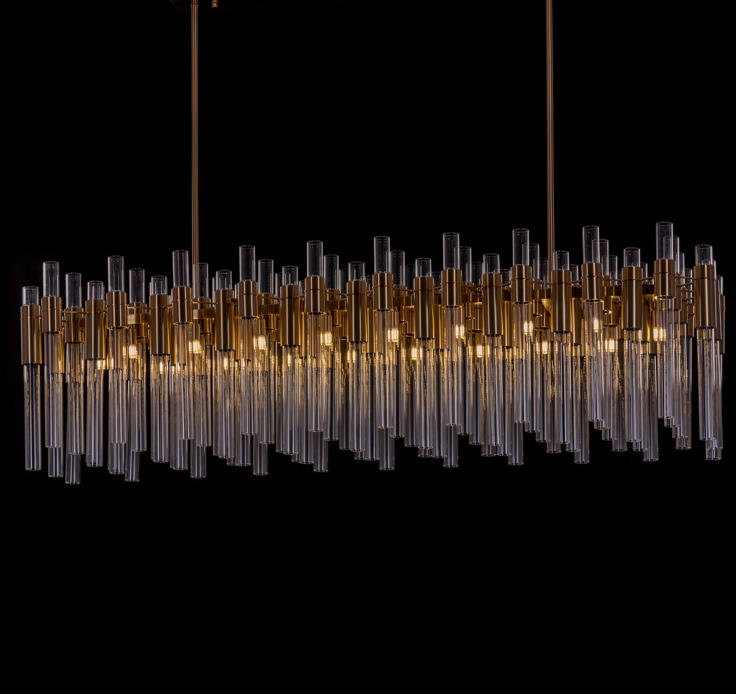 Married In Milan Grand Gold Glass Tube Chandelier