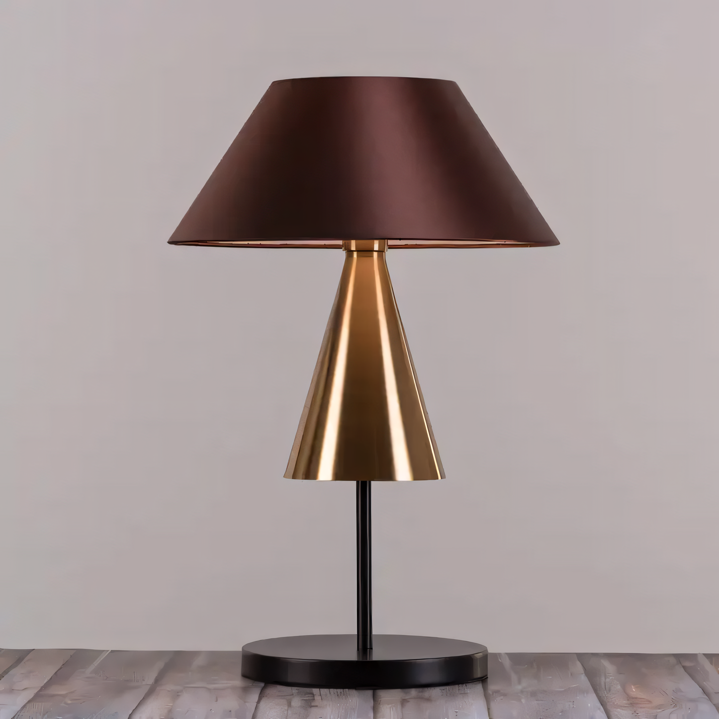 Slow Burn (Gold, Black) Table Lamp: Warm Glow, Timeless Elegance