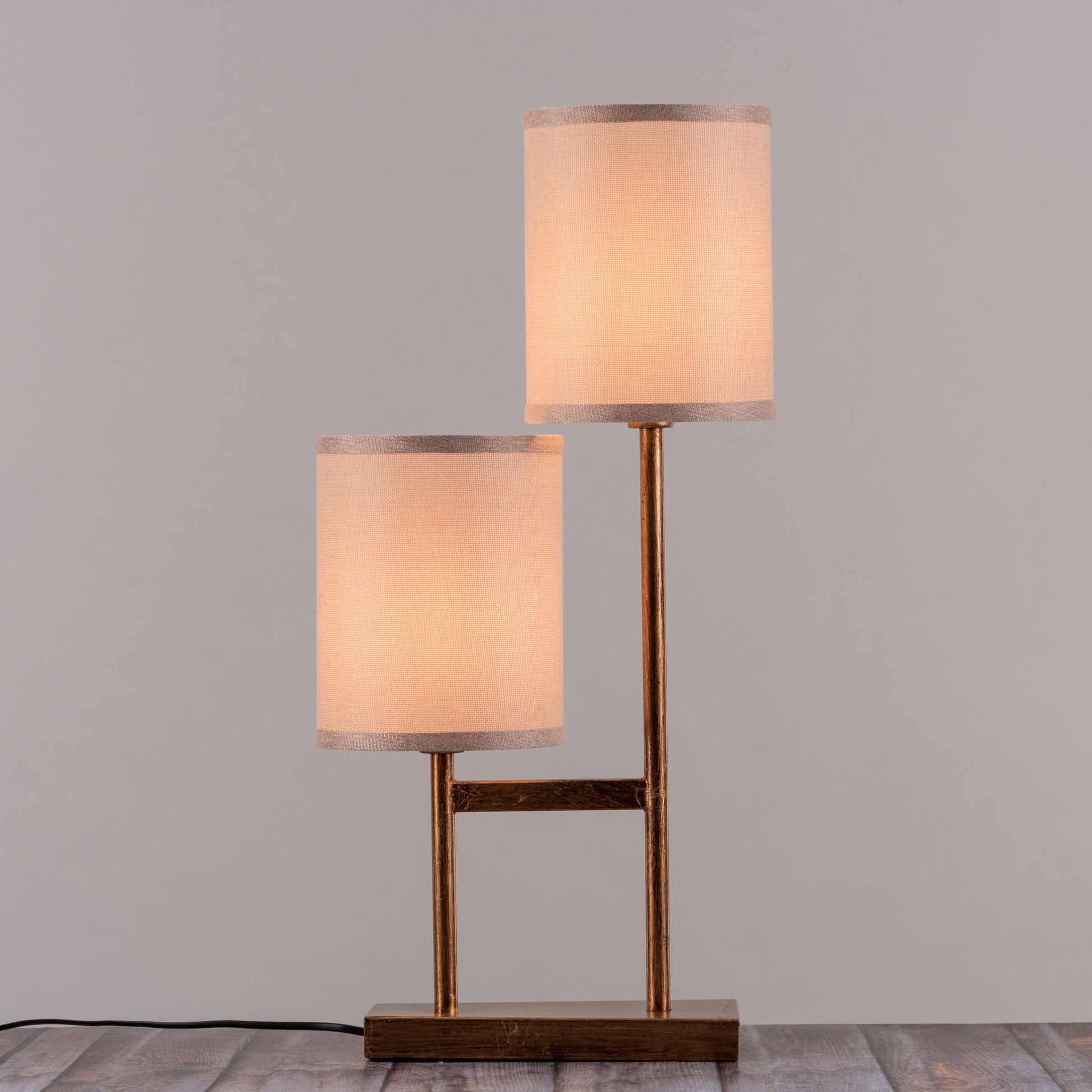 Versatile gold and marble lamp for study or bedroom