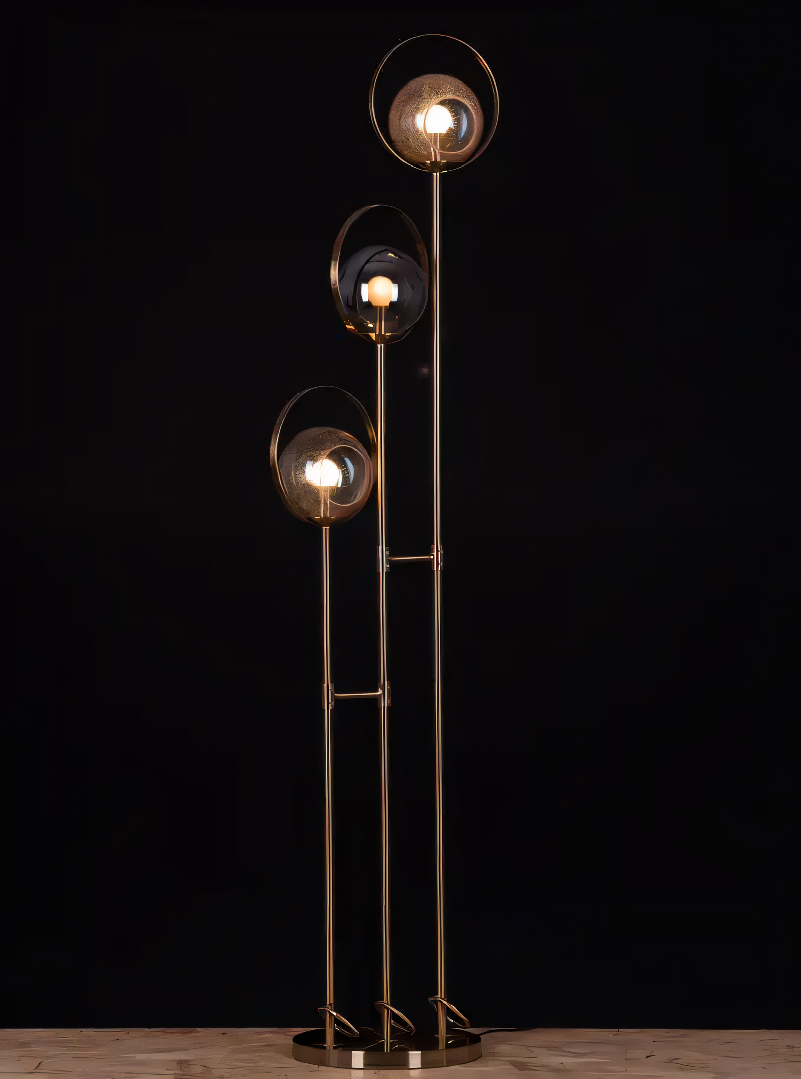 Gold Matte Metal Frame Floor Lamp