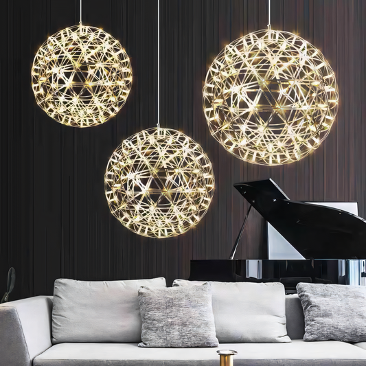 500MM Gold Sparkle Ball Pendant Chandelier Ceiling Lights Hanging Pack of 1