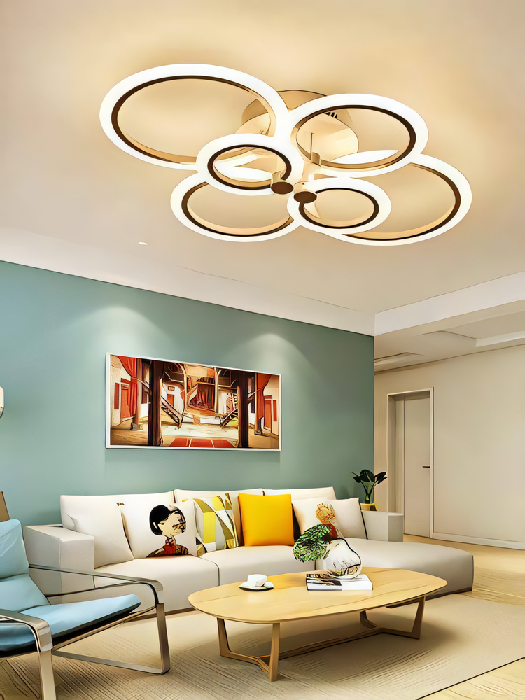 More than just illumination, the 6-Light Round White LED Chandelier is a modern art piece. Its minimalist design and soft glow add a touch of sophisticated charm to any room.