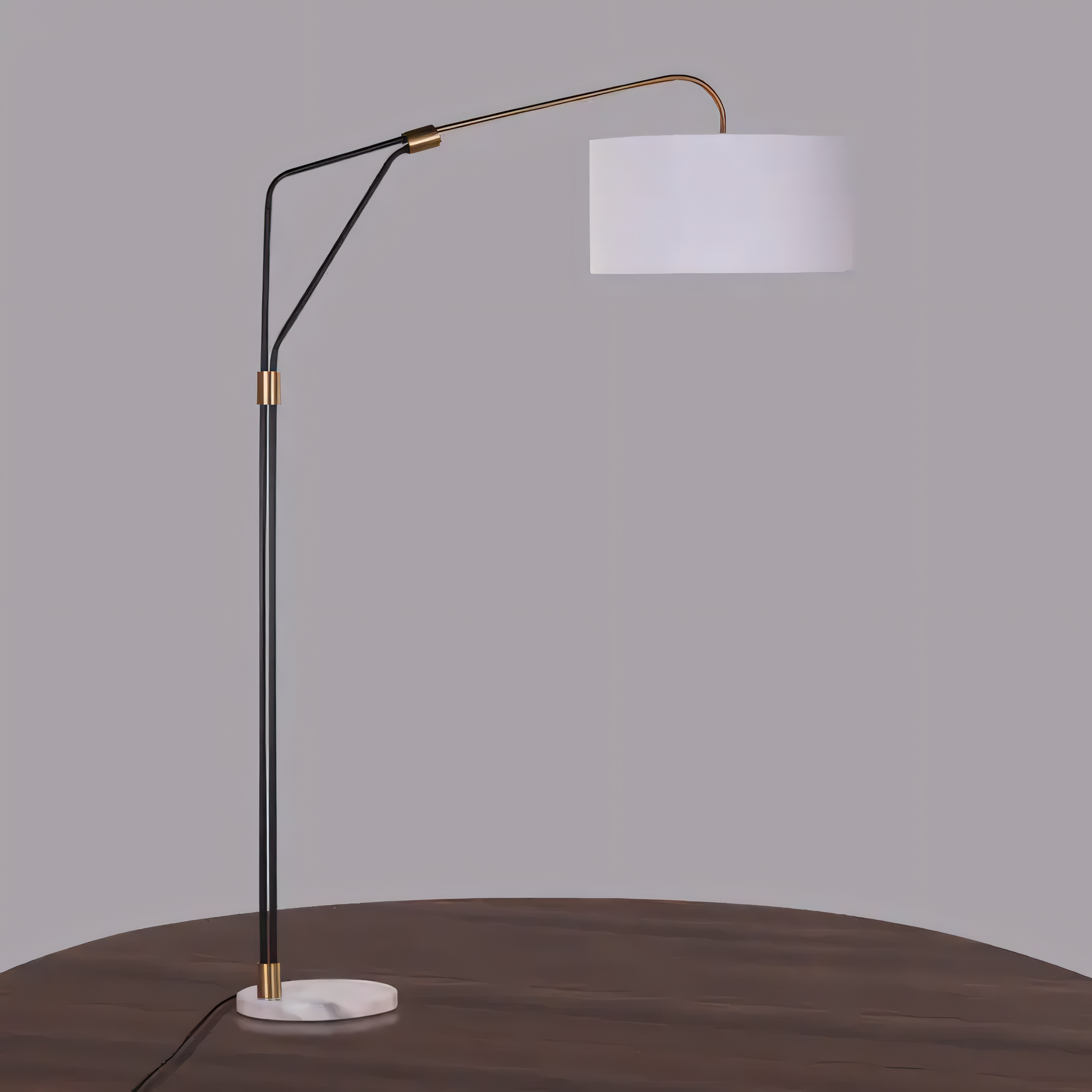 Matte Black Metal Frame Floor Lamp