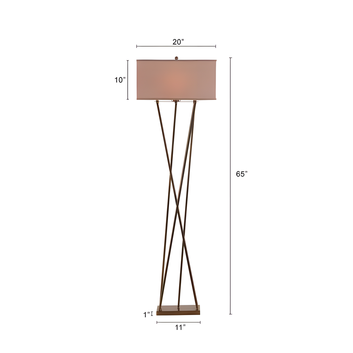 Cross Your Heart (Gold) Floor Lamp