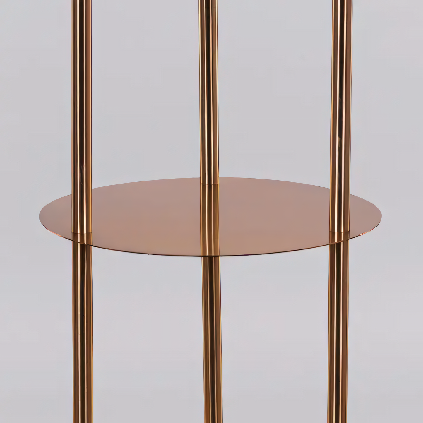 Exquisite gold floor lamp with integrated display shelf